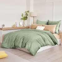 Trankielo - Winterliches Flanell-Bettwäsche-Set, 220 x 240 cm - 3-teilig, warm, flauschig, maschinenwaschbar