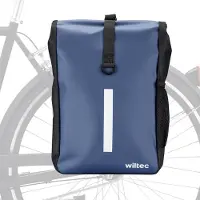 Merkloos Fahrradtasche Gepäckträgertasche Wasserdicht - 16 Liter - PVC und Polyester - Blau - 47 x 24 x 13 cm