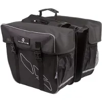 Merkloos Fahrradtasche Doppelfahrradtasche Gepäckträgertasche - 30 l - Nylon 600D - Schwarz - Für tägliche Fahrten und Radtouren