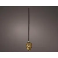 Kaemingk Lumineo LED Zapfen braun/ warmes weiss 21cm