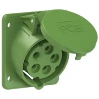 Pce 415-10f87 CEE-Anbausteckdose schräg (75x85mm) 16A 5p 10h IP44/IP54 41510f87