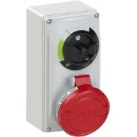 Pce 6123-9 CEE-Steckdose abschaltbar kompakt 32A 3p 9h IP44/IP54 61239