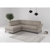 Sit&More Ecksofa SIT & MORE "Glendale, L-Form", beige (taupe), B:247cm H:84cm T:193cm, 95% Polyester, 5% Polyamid, Sofas, Ecksofa, inkl. Kopfteilverstellung, wahlweise mit Vorziehsitz und Bettkasten