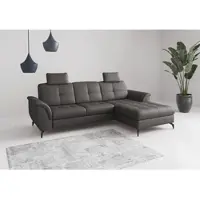 Sit&More Ecksofa SIT & MORE "Zora", grau (mocca), B:262cm H:92cm T:164cm, Sofas, Ecksofa
