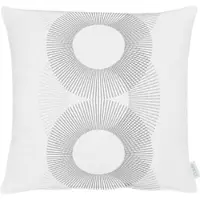 Apelt Dekokissen "5232", weiß (weiß, grau, kreise), B:48cm H:5cm L:48cm, Polyester, Dekokissen_Sitzkissen_Kissenhüllen, Dekokissen
