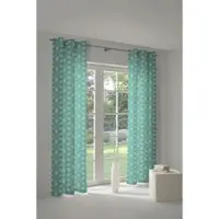 Adam Audio Vorhang ADAM "Retro Floret" Gr. 3, blau (petrol), B:145cm H:225cm, Jacquard, Baumwolle (Bio-Baumwolle), Gardinen, Vorhang, aus 100% Bio-Baumwolle