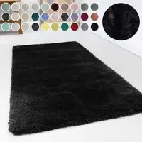 Esprit Hochflor-Teppich "Relaxx ESP-4150" Gr. 6, schwarz, B:200cm H:25mm L:290cm, Kunstfaser, Teppiche, Hochflor-Teppich, Wohnzimmer, sehr große Farbauswahl, weicher dichter Hochflor