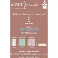 Jockenhöfer Gruppe "ELFIE inkl. Bonnell- oder TTFK-Matratze H2-H4" mit 6 cm Topper, Luxus-Microfaser-Bezug, 90/140/180 cm x 200 cm
