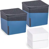 Wenko 2er Set Raumentfeuchter Cube in Blau 1000g