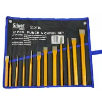 Silver Durchschläger- und Meißel-Set 12-teilig mit Etui