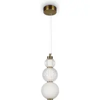 Maytoni Collar LED Pendelleuchte, Hängeleuchte 16W Gold-Farbe Warmweiss
