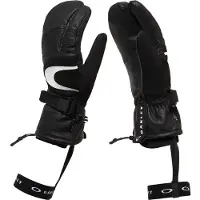 Oakley - Warme und wasserdichte 3-Finger-Fäustlinge - Timberline 3-Finger Blackout für Herren aus Leder - Größe XL - schwarz