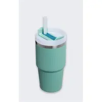 Stanley Quencher H2.O FlowState Tumbler Edelstahlbecher mit Strohhalm klein Spring Green 1 St.
