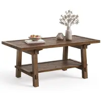 Sonstiges Couchtisch Rechteckig Holz Bauernhausstil Braun 120 cm