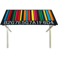 Dripio Bureau met gehard glas, 120x70x75 cm, mehrfarbig