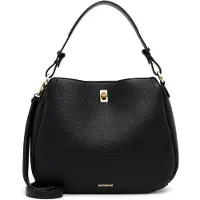 Emily & Noah Beuteltasche "Beutel E&N Leni", Damen, Gr. B/H/T: 37cm x 27cm x 11cm, schwarz (schwarz 100), Polyester, Polyurethan, Taschen Beuteltasche