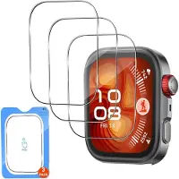 QULLOO Schutzfolie für Huawei Watch Fit 4 Pro, 3 Stück, Panzerglas, 2.5D Schutzglas, Anti-Fingerabdruck