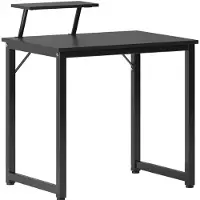 Dripio Computertisch 80x40x75 cm, Holz/Metall, schwarz, mit Ablage