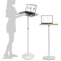 Dripio Höhenverstellbarer Schreibtisch, 46-120 cm, weiß, mobil, für Laptop