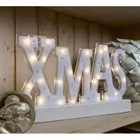 Dripio LED-Schriftzug XMAS, 29 warmweiße LEDs, batteriebetrieben, 30x17 cm