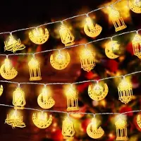 Dripio Eid Lichterkette 20 LEDs Mond-Stern-Laternen batteriebetrieben warmweiß