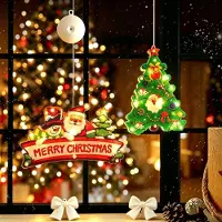 Dripio LED Weihnachtsfensterbeleuchtung 2er Set, 20 warmweiße LEDs, batteriebetrieben
