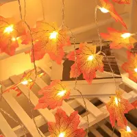 Dripio LED-Lichterkette Ahornblätter 3m 20 Lampen Orange Herbstdeko