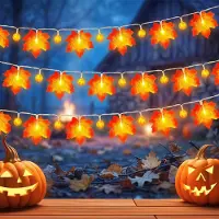 Dripio Ahornblatt-Lichterkette 2er Set, 3 m, 20 LEDs, Solar