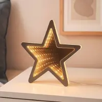 Dripio LED-Stern Infinity, 20 cm, warmweiß, 3D-Tunneleffekt, Timer