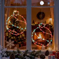 Dripio LED-Lichtvorhang 2er-Set 78 LEDs Weihnachtsdekoration Fenster