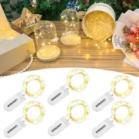 Dripio 6er Set 2 m LED Lichterkette mit Batterie, Warmweiß