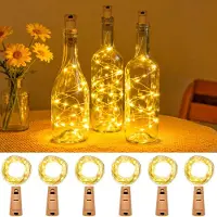 Dripio LED-Lichterkette 6er Set, 2 m, 20 LEDs, warmweiß, batteriebetrieben