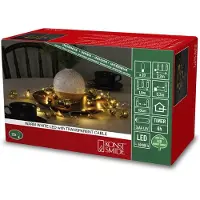 Dripio LED Lichterkette mit Perlen, 20 warmweiße LEDs, Timer, batteriebetrieben