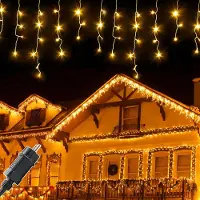 Dripio LED-Lichtvorhang 5 m, 200 warmweiße LEDs, IP44, Timer