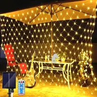 OEM Solar-Lichtnetz 1,5x1,5 m, 96 LEDs, 8 Modi, wasserdicht, mit Fernbedienung