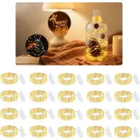 Dripio Micro-LED-Lichterkette, 2 m, 20 warmweiße LEDs, batteriebetrieben