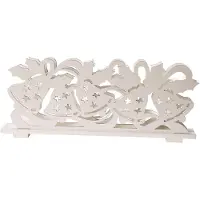 Dripio LED Fensterbeleuchtung "Dancing Bells" 10 warmweiße LEDs, Holz, 17x40 cm, weiß
