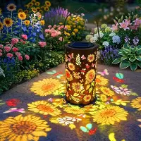 Dripio Solar-Lichterkette mit Kunstpflanzen, 2er-Set, warmweiß, IP65