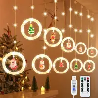 Dripio LED-Lichtvorhang 3 m, 100 warmweiße LEDs, 8 Modi, USB, Fernbedienung