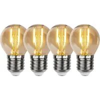 Dripio LED-Lampe E27 G40 24V 2500K 28lm Bernstein/Silber