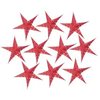 Dripio 10 Papiersterne 20 cm rot faltbar für Lichterketten