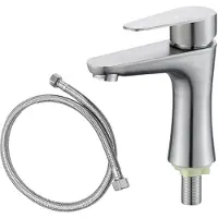Sonstiges Wasserhahn Bad Edelstahl Kaltwasserarmatur 80cm Schlauch