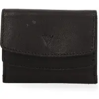 Sergio Valentini Herrengeldbörse Echtes Leder Schwarz Druckknopf Black B UNICA 9x8x2 cm IN-1064-NERO