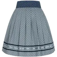 Nübler Dirndl NÜBLER "Trachtenrock Giulia", Damen, Gr. 42, EURO, blau, Obermaterial: 100% Baumwolle CO., Kleider Dirndl