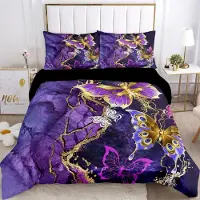 Merkloos Solidchoice – Bettbezug-Set "Vlinder" für eine Matratze von 135x200 cm, inklusive Kissenbezüge