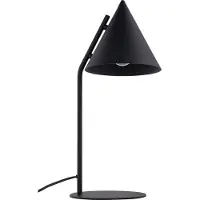 TK Lighting CONO BLACK Tischleuchte, Schwarz, E27, 49 cm, 16009