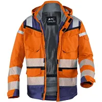 Kuebler Wetterjacke REFLECTIQ SYMPATEX PSA 2 warnorange/dunkelblau Form 1307 Grösse XS