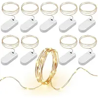 Dripio LED-Lichterkette 10er-Set, 2 m, 20 LEDs, gelb, Kupferdraht