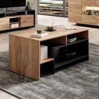 Ravio Couchtisch Wohnzimmertisch PANZO 120 cm Craft Eiche Anthrazit Loft