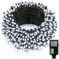 Dripio LED-Lichterkette 20 m, 200 LEDs, 8 Modi, Timer, IP44, weiß